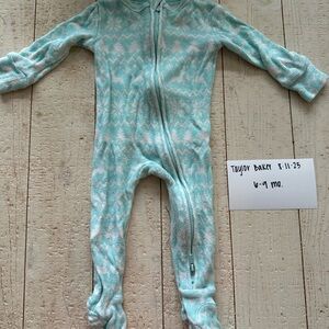 Posh Peanut Aqua Patterned Kids Footie